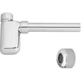 thumbnail image 3 of Westbrass Console Sink Trim Kit with European flat trap, Bullnose Lines and Lever Handle Angle Stops, Polished Chrome, 3 of 11