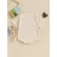 thumbnail image 4 of Bagilaanoe Newborn Baby Boy Summer Rompers Letter Embroidery Short Sleeve Bodysuits 3M 6M 12M 18M Infant Casual One Piece Short Jumpsuit, 4 of 7