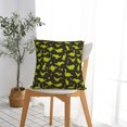 thumbnail image 5 of Fuzoiu Cute Cartoon Dinosaurs Green Silhouette Pattern Print Square Pillow Cover,Hidden Zipper Design,Luxury Square Pillow Case, Throw Pillow,Couch Cushion-18"x18", 5 of 7