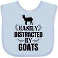 thumbnail image 3 of Inktastic Easily Distracted by Goats Boys or Girls Baby Bib, 3 of 4