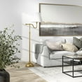 thumbnail image 6 of Evelyn&Zoe Wellesley 63" Tall Floor Lamp with Fabric Shade, Brass/White, 6 of 8