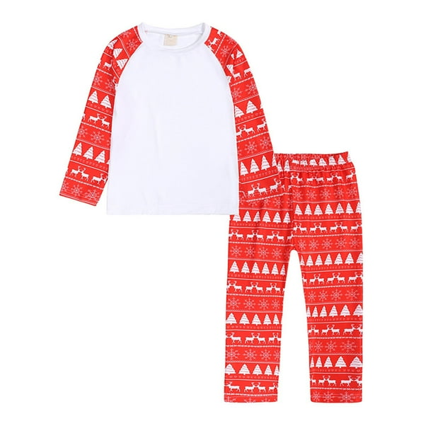 Conjuntos de pijamas familiares a juego Ropa de dormir de PJ de Navidad Top estampado con trajes de Jammies inferiores Fridja nalpqowj260