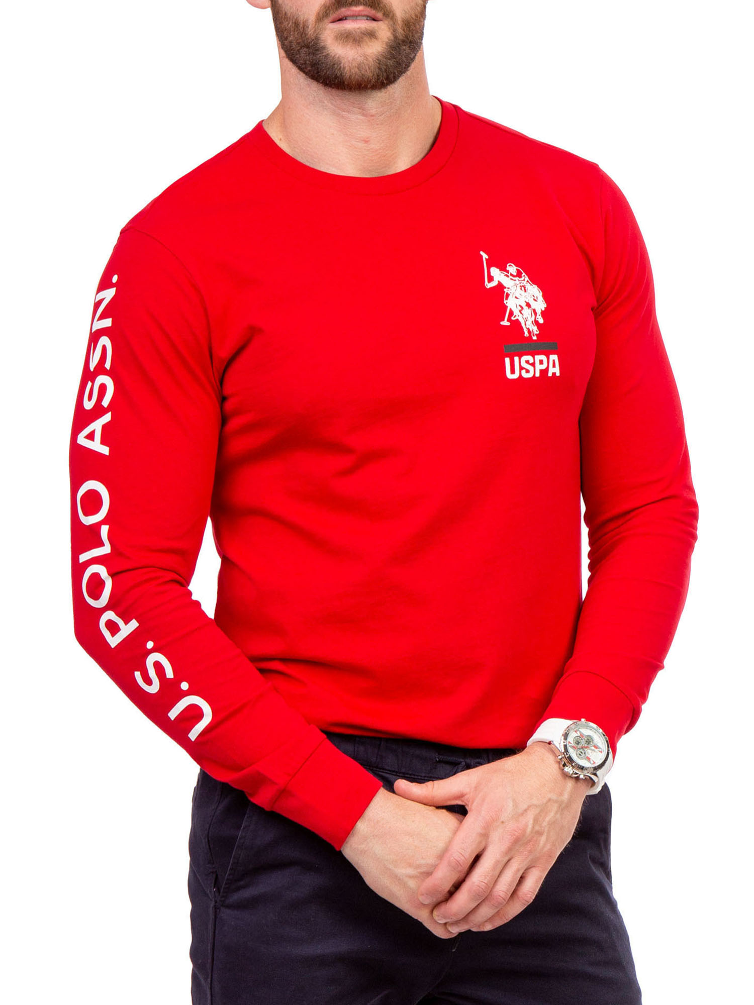 U.S. Polo Assn. Men's and Big Men's Long Sleeve Graphic T-Shirt - image 3 of 7