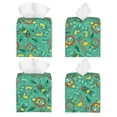 thumbnail image 2 of Uemuo Funny Animals in Jungle Tissue Box Cover Holder, Square with Bottom Belt - PVC Leather Decorative Organizer for Tabletop, Bathroom, Car, Office, 2 of 8