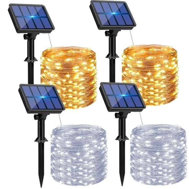 Guirnalda de luces solares btfarm, paquete de 4, 320 LED, 40 m, resistente al agua