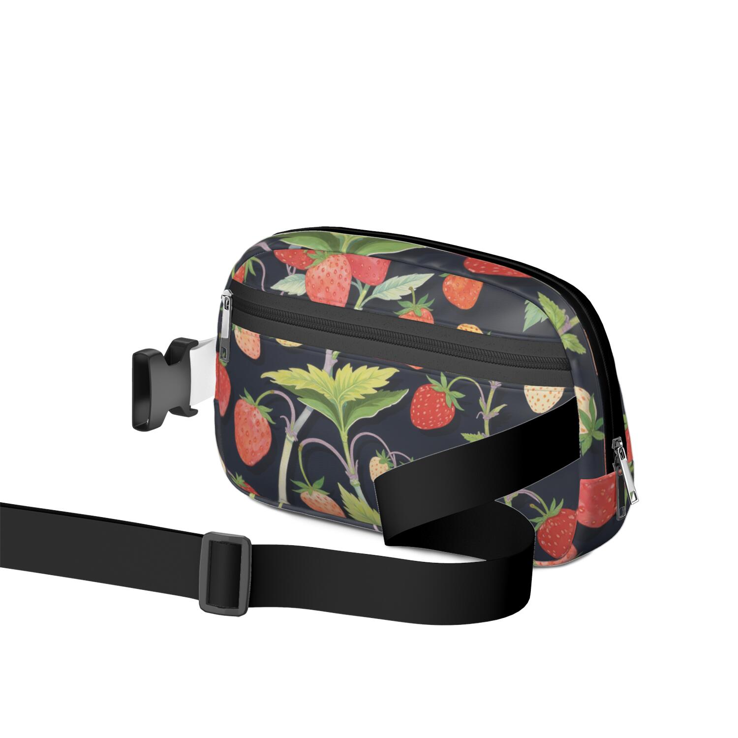 Fanny Pack Strawberry Waist Bag Running Belt Bag for Jogging for Women Casual Waist Packs with Adjustable Strap Waterproof Belt Bag for Workout Running Travelling