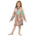 thumbnail image 6 of FORMRS Niños Bathrobe Unisex Hooded Robe Soft Plush Pajamas Sleepwear, Size 4-6T, Cityscape Painting, 6 of 7