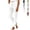 White, variant on Clossjun Cotton Linen Pants for Women Loose Fit Daily Wear Summer Fall Sweatpants Casual Soft Lightweight Trousers L
