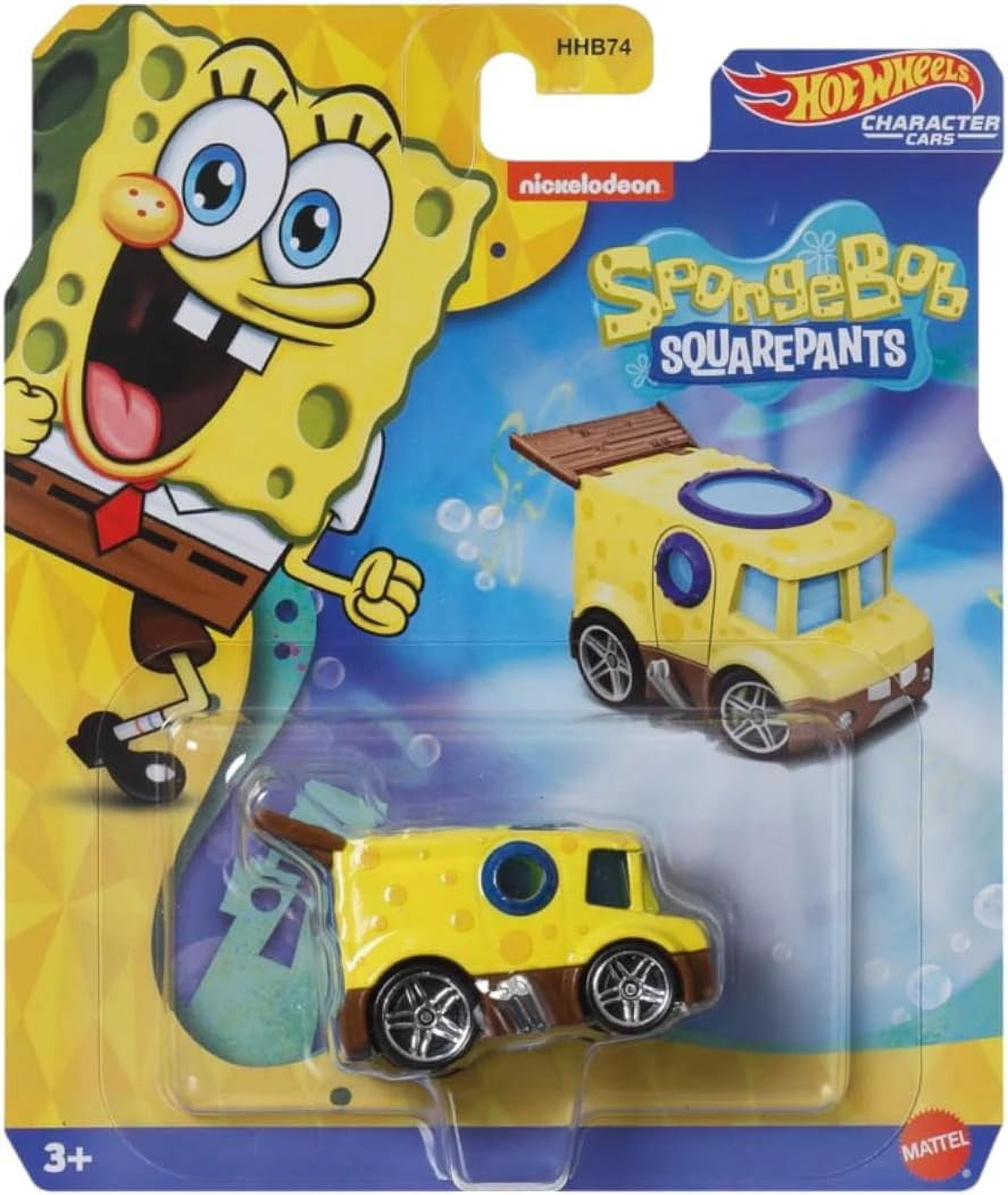 Hot Wheels Character Cars with Spongebob Squarepants Trolls Rugrats Set of 6 Diecast Vehicles HHB74-956P