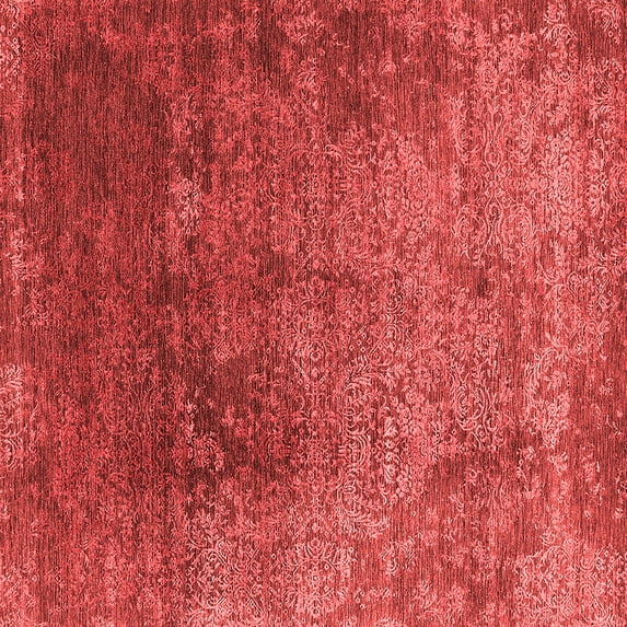 Ahgly Company Indoor Square Oriental Red Industrial Area Rugs, 5' Square
