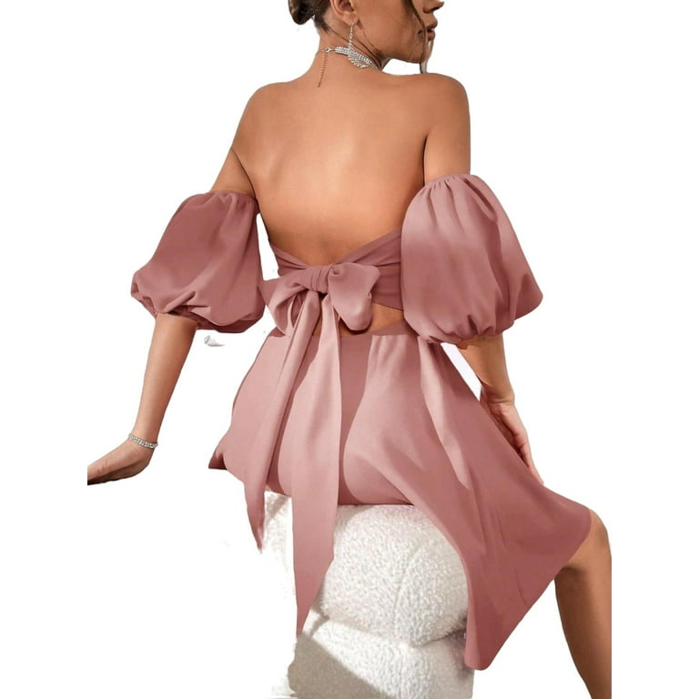Short dusty pink dress clearance