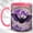 Pink, variant on Purple Bat Coffee Mug, Moonlit Mountain Mug, Ceramic 11 oz