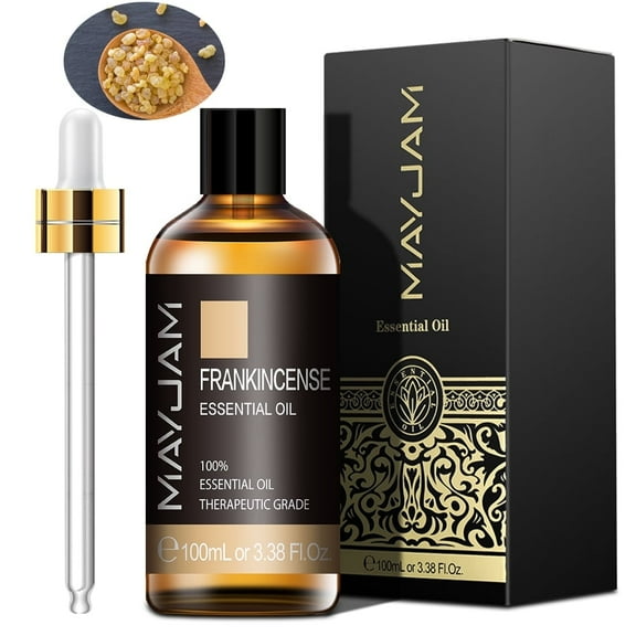 MAYJAM 100ml/3.38 fl.Oz Frankincense Essential Oils for Diffusers Humidifier 100% Pure Natural Aromatherapy Skin Care Massage Bath Sleep Relaxation