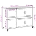 thumbnail image 2 of vidaXL Buffet Noir 100,5x39x72 cm Acier, 2 of 5