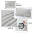 thumbnail image 4 of Nestl Velvet Throw Pillow Covers Solid Rectangle Soft Decorative Pillow Cover for Sofa, 12" x 20", Silver, Pack of 2, 4 of 8