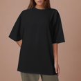 thumbnail image 2 of Womens Spring T Shirts Women's Tops 3/4 Length Sleeve Womens Tops Loose Fit Blouses My Reorder List Gifts, 2 of 6