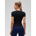 thumbnail image 3 of CRZ YOGA Softembrace High Neck Tops for Women Soft Casual Shirts Basic Short Sleeve T-Shirt, 3 of 8