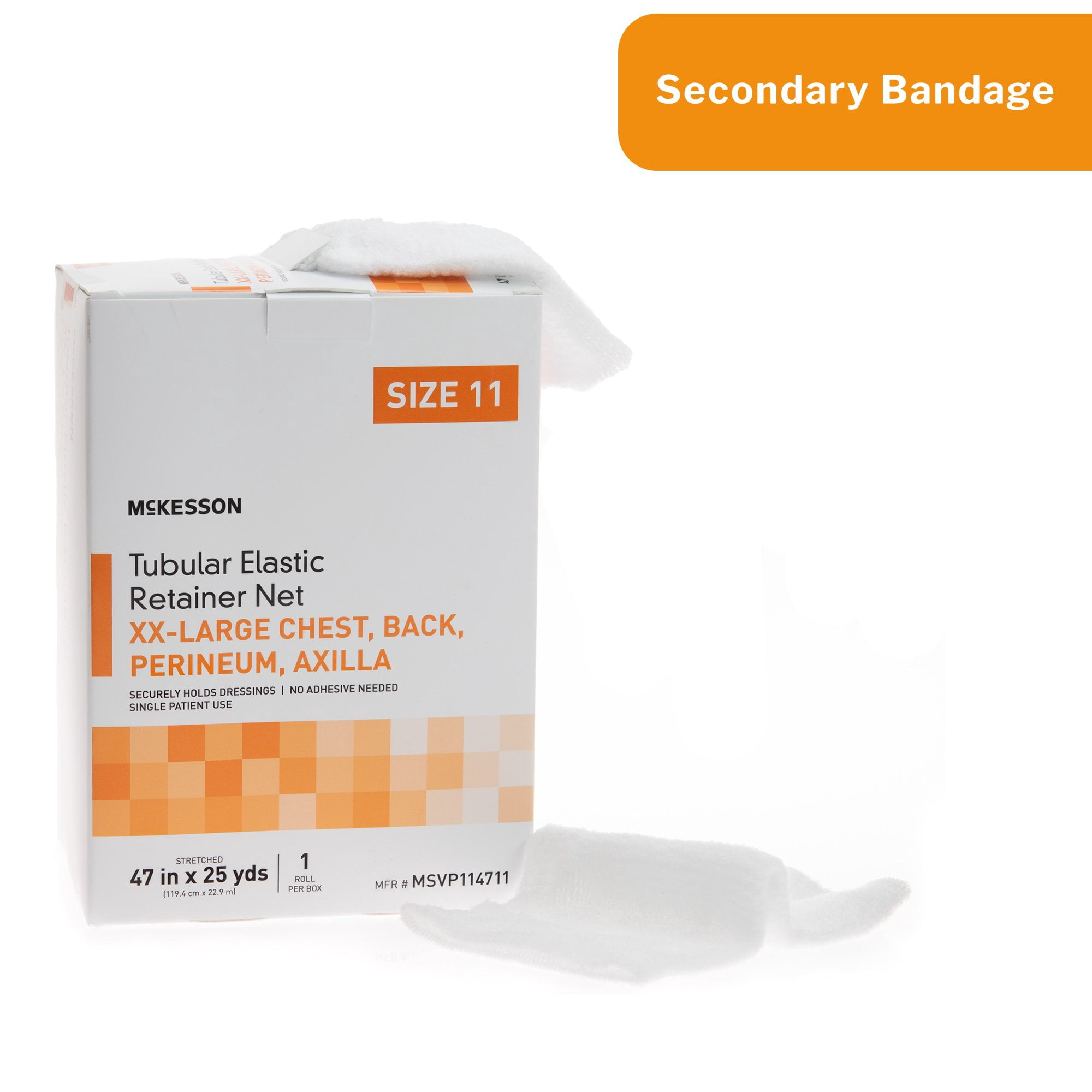 McKesson Tubular Elastic Retainer Net - 47 in. x 25 yds., Size 11, 1 Count, 1 Pack