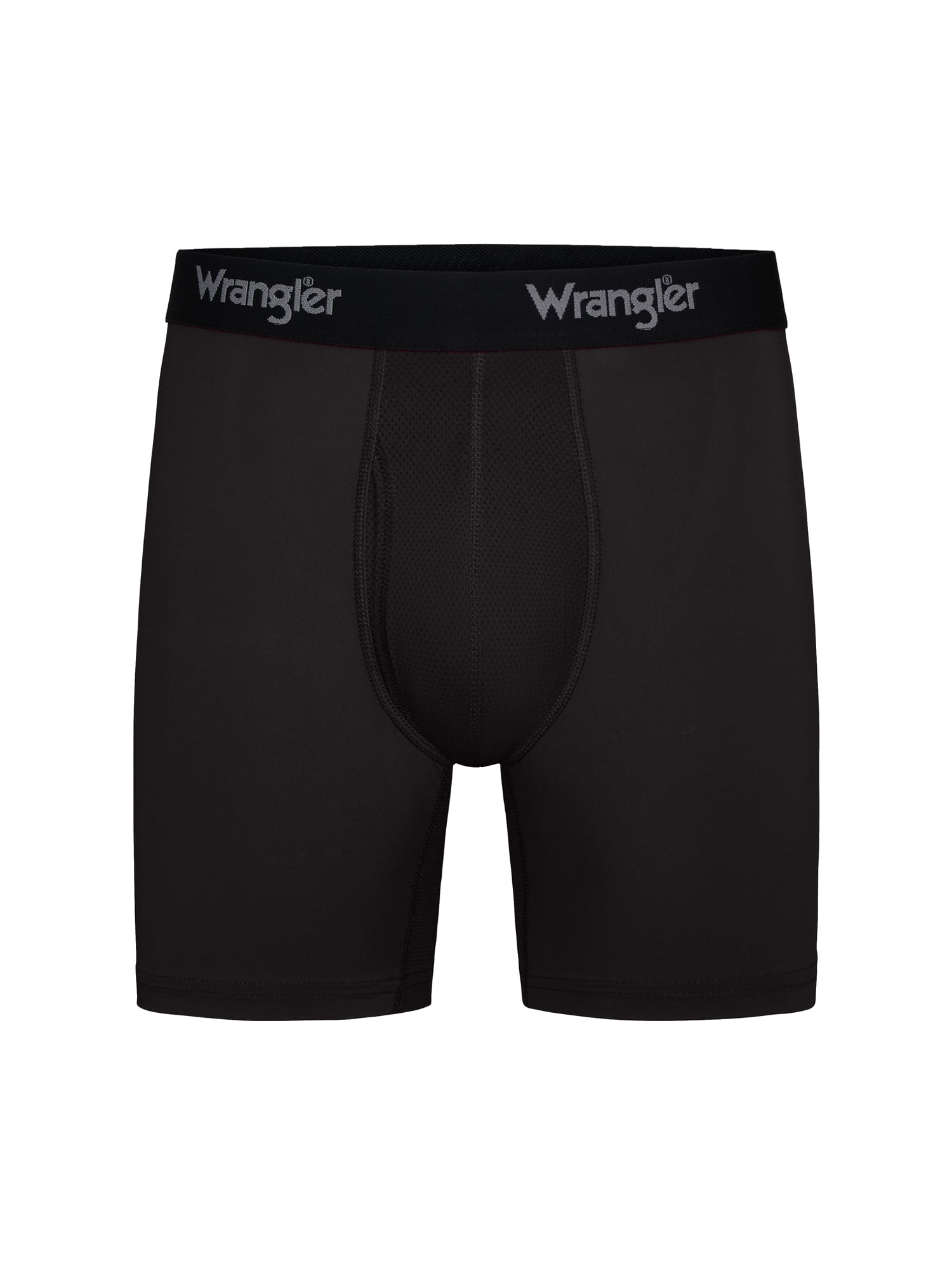 Wrangler Cool Carpenter 6" Boxer Briefs Men's Underwear, 3XL, Black/Duffle Green/Charcoal, 3-Pack