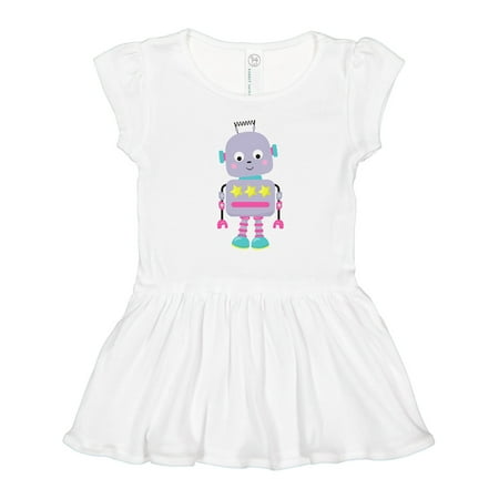 

Inktastic Cute Robot Silly Robot Funny Robot Purple Robot Gift Toddler Girl Dress