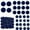 Navy Blue, variant on 46Pcs Velvet Christmas Ball Ornaments, Flocked Christmas Tree Decorations Set ,Christmas Tree Ball Ornaments,Assorted Shatterproof Hanging Ornaments With Loop For Xmas Holiday Home Decor,Navy Blue