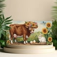 thumbnail image 4 of License Plate, Cow and Rabbit in Spring Scene Decorative Front,Personalized Stainless Steel License Plate Cover For Men Women,12.2" X 6.2", 4 of 6
