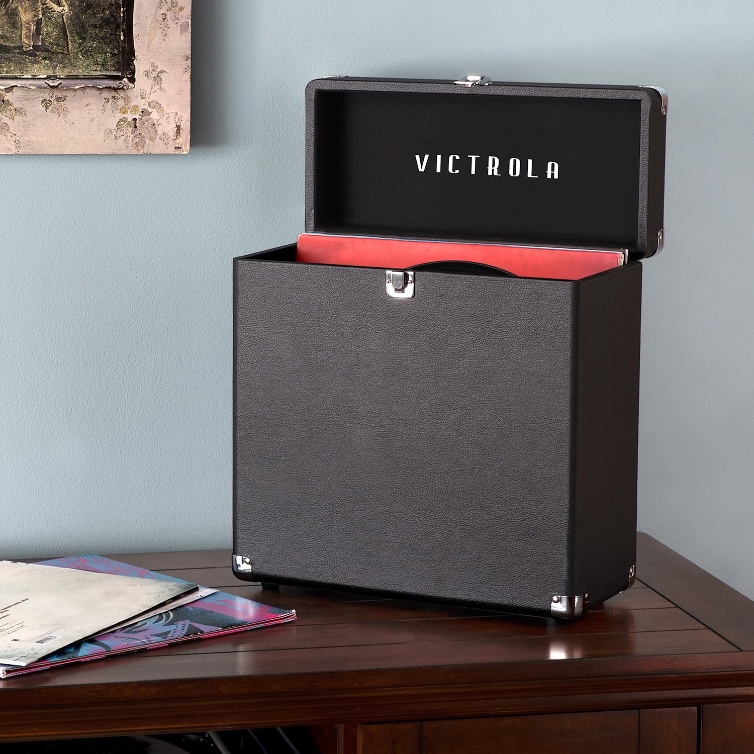 Victrola Storage Case for Vinyl Turntable Black - Walmart.com