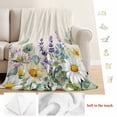 thumbnail image 5 of Spring Flowers Blanket Soft Cozy Warm Throw Blanket for Couch, Plush Fuzzy Flannel Fleece Blankets for Sofa, Farmhouse Botanical Floral Wildflowers Bed Blankets Lightweight Gifts for Women, 30"x40", 5 of 9