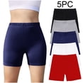 thumbnail image 2 of ShomPort Girls 5-Pack Bike Shorts Elastic Waisted Yoga Dance Athletic Cotton Short Tights Under Dress Shorts, 2 of 9
