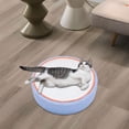 thumbnail image 4 of Lit Grattoir pour Chat Planche à Gratter pour Chat Durable Canapé Rond 40 cm Suspendu pour Dormir Bleu, 4 of 9