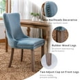 Light Blue Velvet Dining Chairs Set of 2, Kitchen & Dining Room Chairs Set of 2, Tufted Dining