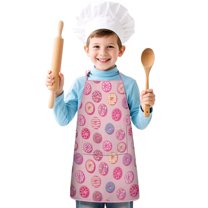 Funny Kids Aprons for Girls Boys Sweet Sweet Donuts Toddler Aprons for Cooking Baking Painting Crafting Art Gardening Little Helper Children Aprons with Adjustable Strap and Pockets
