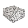 thumbnail image 1 of Minimalist Rectangle Pouf, Abstract Overlapping Circles Interlocking Round Ellipses Contemporary Art Deco, Foot Stool for Living Room Office Ottoman with Cover, 25", Black White, by Ambesonne, 1 of 4