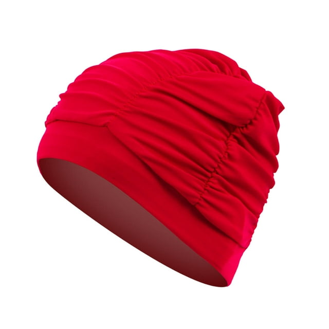 Bonnet de Bain Bonnet de Bain Élastique Nylon Mode Bonnet de Plongée Bonnet de Bain Bonnet de Bain Rouge