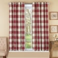 thumbnail image 2 of Lorraine Home Fashions 09570-63-00148 RED Courtyard Grommet Window Curtain Panel, Red, 53" X 63", 2 of 3