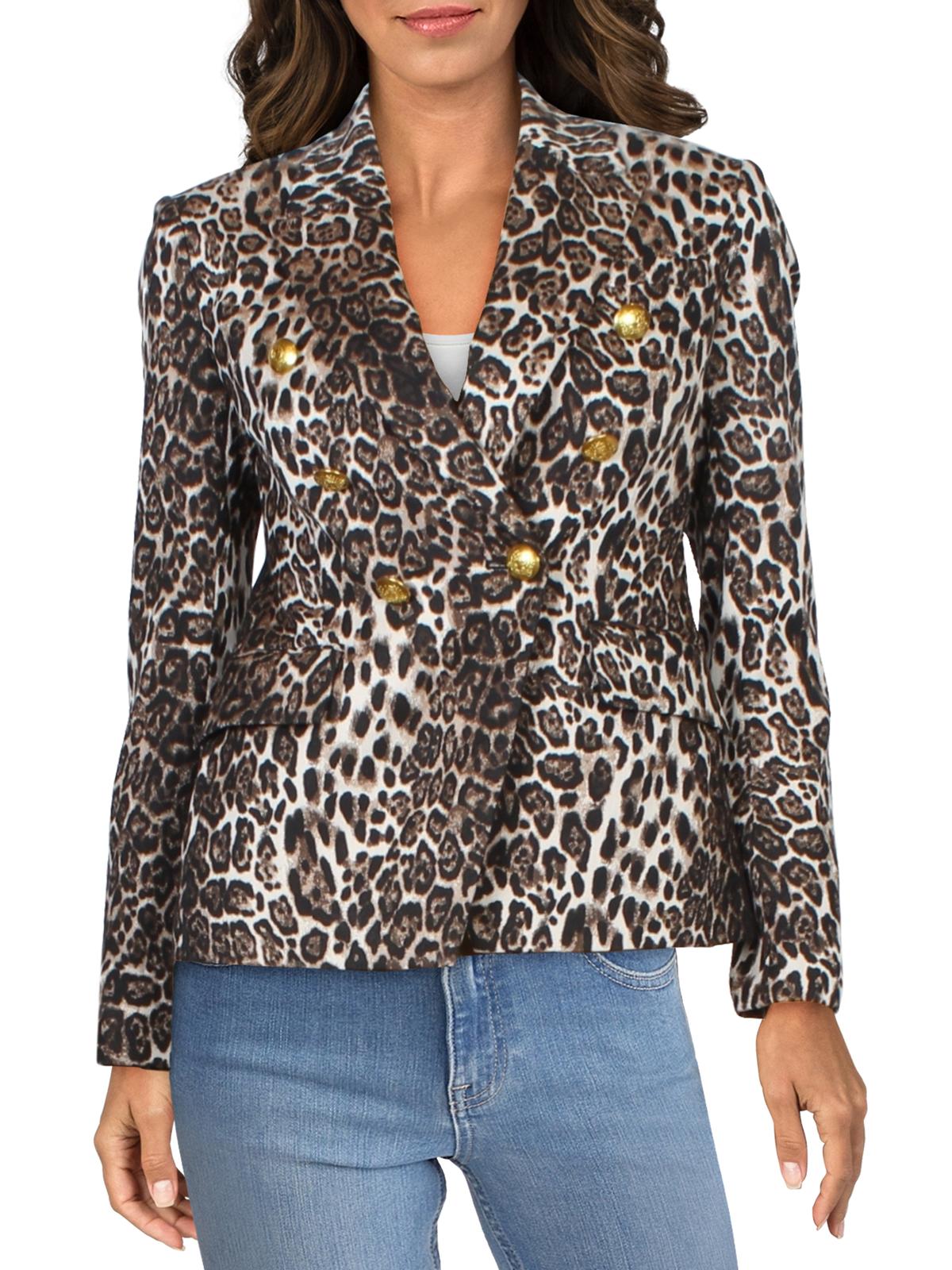 leopard print womens blazer