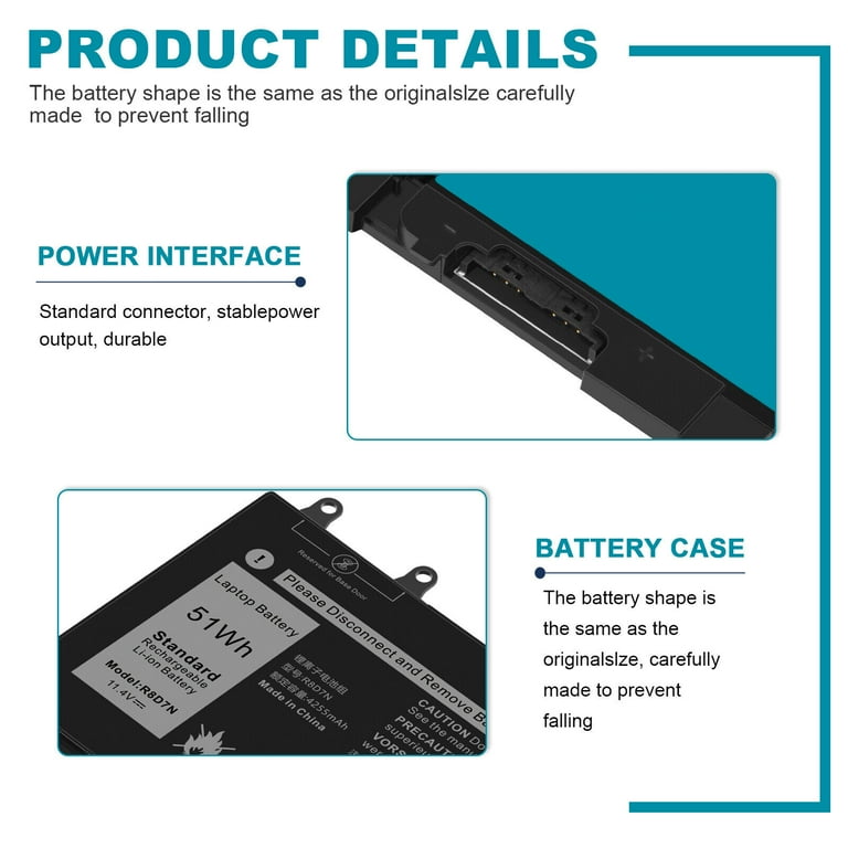 Laptop Battery for Dell Latitude 5400 5401 5410 5411 Type 11.4V