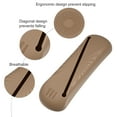 thumbnail image 3 of Unique Bargains 1Pc Travel Makeup Bag Makeup Organizer Bag Silicone Portable Brown, 3 of 7