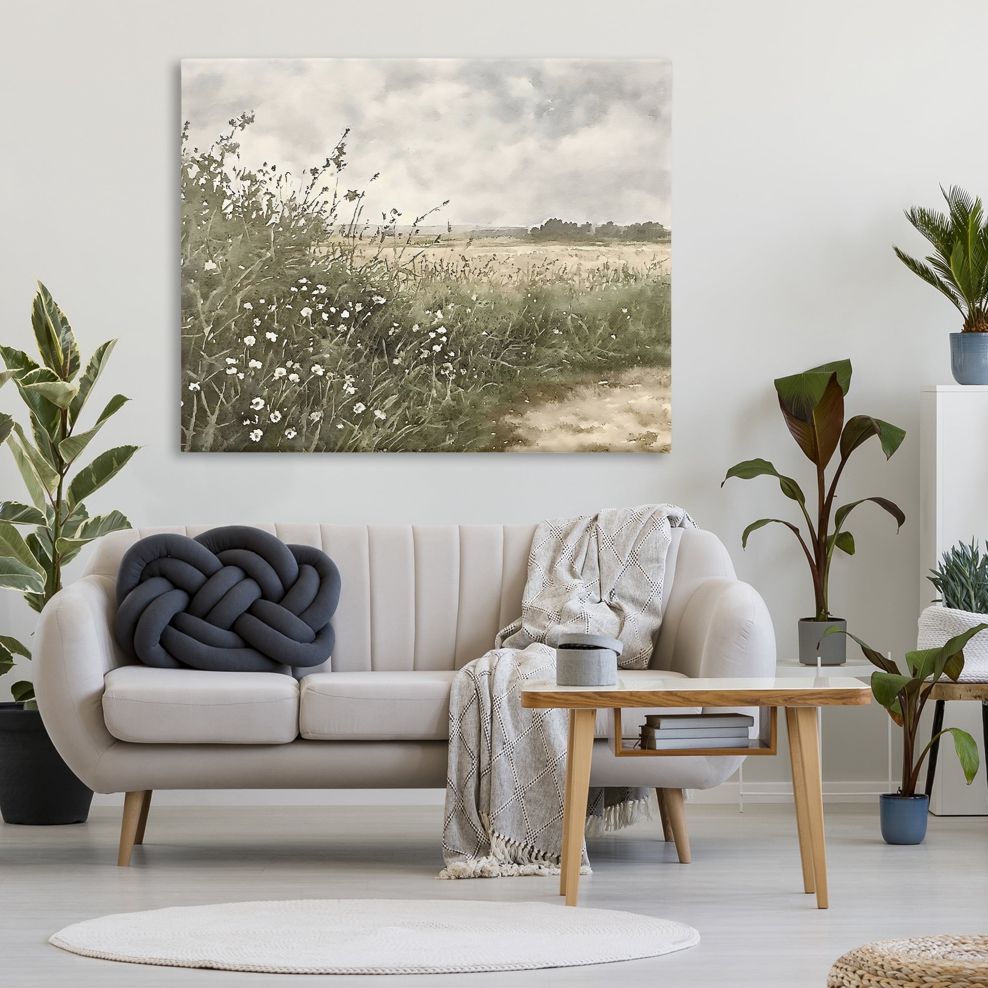 Stupell Industries Soft Meadow Landscape at Dusk Canvas Wall Art, design by Riley B