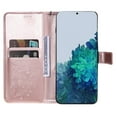 thumbnail image 3 of Allytech Galaxy S22+ Wallet Case,Galaxy S22 Plus 5G Case, Big Butterfly Embossed Kickstand Flip Cover Shockproof Drop Protection Wrist Strap Cards Holder Wallet Case for Samsung Galaxy S22+ - Rosegold, 3 of 6