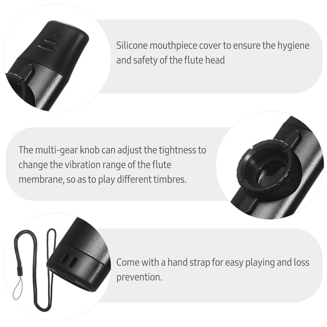Kazoo en Alliage d'Aluminium, Instrument Portable et Facile à Apprendre pour Activités de Performance Musicale, pour Amateurs de Musique avec Diaphragmes de Rechange