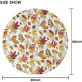 thumbnail image 2 of Polyester Round 60 x 60 Inch Washable Reusable Waterproof Table Cloth - Watercolor Maple Leaves Print Print Table Cover for Autumn/Fall/Harvest Decoration, 2 of 4