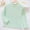 X-325Mint Green, variant on ZHOGXU Big Kids Girls T Shirt Long Sleeve Half Turtleneck Plush Lined Lace Trim Soft Warm Base Layer Tee Top For Casual Daily Wear Hot Pink 3-4 Years