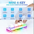 thumbnail image 2 of White Mini 4-Key Keypad Mechanical Gaming Keyboard, Self Programming,OSU Hot Swap Game Keyboards with 1.5m USB-C Data Cable（Upgrade Cherry Shaft &RGB LED）, 2 of 4