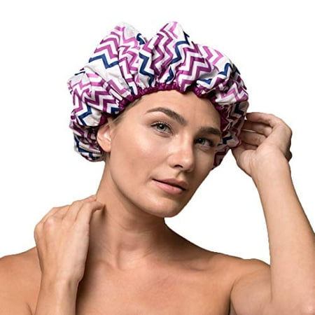 Bonnet de douche double couche pour femme grand bonnet de - Temu