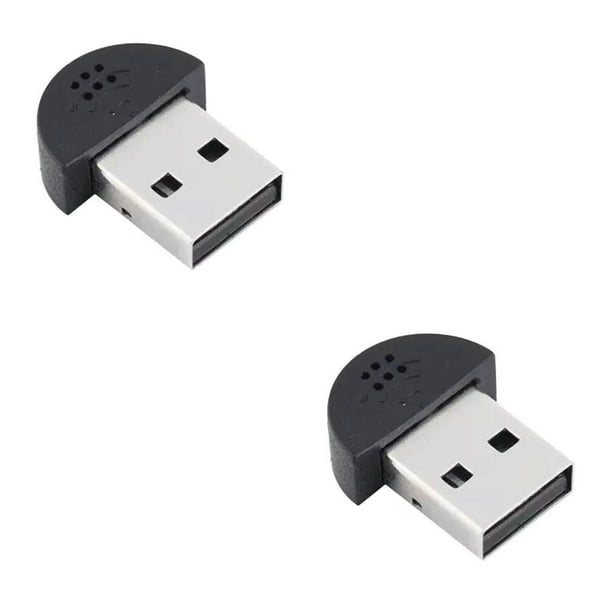 Sidaley Laptop Computer External USB Microphone Studio Electronic Device Driver-free Adapter Mic Portable Audio Speech for Negro 2piezas