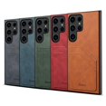 thumbnail image 5 of DENIOR For Samsung Galaxy S23 Ultra Case PU Leather Coated PC+TPU Dual Card Holders Phone Cover - Gr, 5 of 5