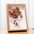 thumbnail image 1 of Marco de fotos tridimensional hueco ligero de 3 cm y 8 pulgadas con flores secas, marco de fotos de mesa de 5 cm, regalo hecho a mano, 1 of 5
