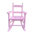 thumbnail image 2 of Children Rocking Chair Indoor Outdoor,Solid Wood Rocker Chair,Durable Porch Chair for Children,Boys and Girls,Light Pink, 2 of 7