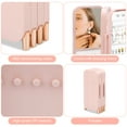 thumbnail image 3 of EEEkit Foldable Jewelry Storage Box with Mirror, 4-Sided Clear Earring and Necklace Holder Stand for Women, 3 of 7